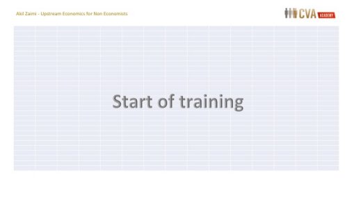 Start of training